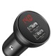 Автомобільний зарядний пристрій Baseus Digital Display Dual USB 24W Black CCBX-0G