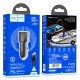 Автомобільний зарядний пристрій HOCO NZ3 Clear way dual port PD Car charger Lightning Cable 40W Black