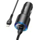Автомобільний зарядний пристрій HOCO NZ3 Clear way dual port PD Car charger Lightning Cable 40W Black