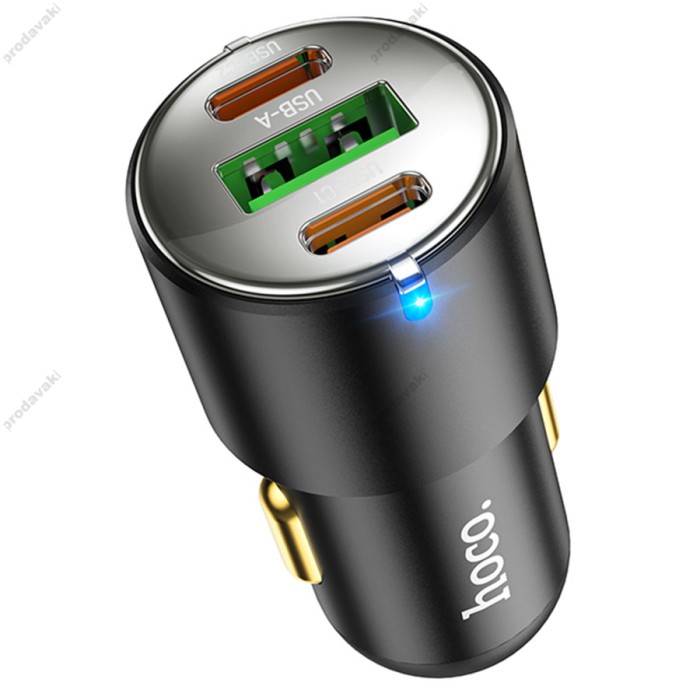 Автомобільний зарядний пристрій HOCO NZ6 QC3.0 PD 45W Black
