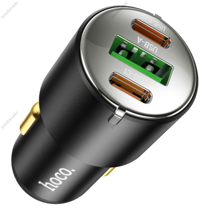 Автомобільний зарядний пристрій HOCO NZ6 QC3.0 PD 45W Black