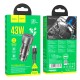 Автомобільний зарядний пристрій Hoco NZ8 Sprinter dual port Car charger Type-C Lightning 43W Brown