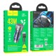 Автомобільний зарядний пристрій Hoco NZ8 Sprinter dual port Car charger Type-C Lightning 43W Blue