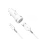 Автомобільний зарядний пристрій Hoco Z27 Lightning cable 2USB 2.4A White