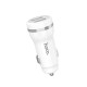 Автомобільний зарядний пристрій Hoco Z27 Lightning cable 2USB 2.4A White
