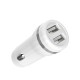 Автомобільний зарядний пристрій Hoco Z27 Lightning cable 2USB 2.4A White