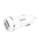 Автомобільний зарядний пристрій Hoco Z27 Lightning cable 2USB 2.4A White