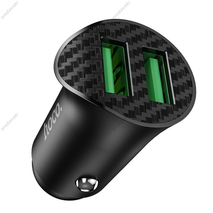Автомобільний зарядний пристрій Hoco Z39 Farsighted QC3.0 + Micro USB cable 18W Black
