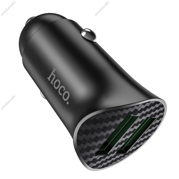 Автомобільний зарядний пристрій Hoco Z39 Farsighted QC3.0 + Micro USB cable 18W Black