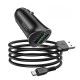 Автомобільний зарядний пристрій Hoco Z39 Farsighted QC3.0 + Micro USB cable 18W Black