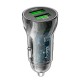 Автомобільний зарядний пристрій HOCO Z47 Transparent Discovery Edition 2USB 20W Black