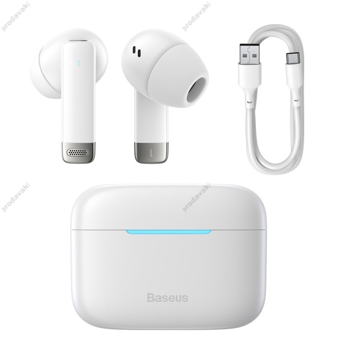 Бездротові Bluetooth навушники Baseus Bowie E9 True Wireless Earphones BT 5.3 White NGTW120002