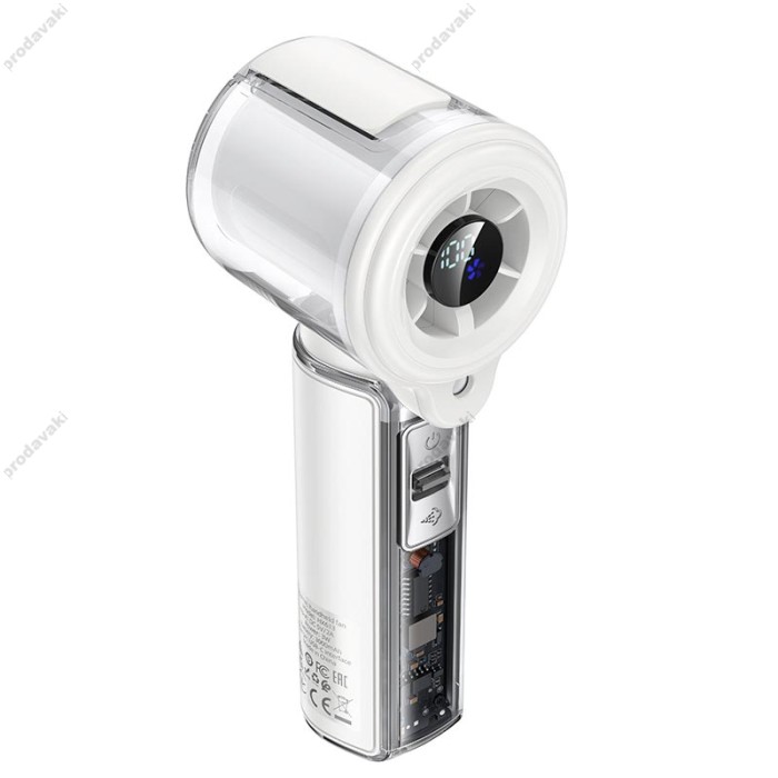 Портативний міні вентилятор Hoco HX613 handheld fan with spray 100 Levels White