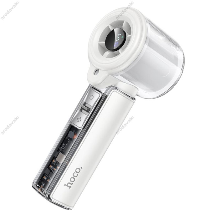 Портативний міні вентилятор Hoco HX613 handheld fan with spray 100 Levels White