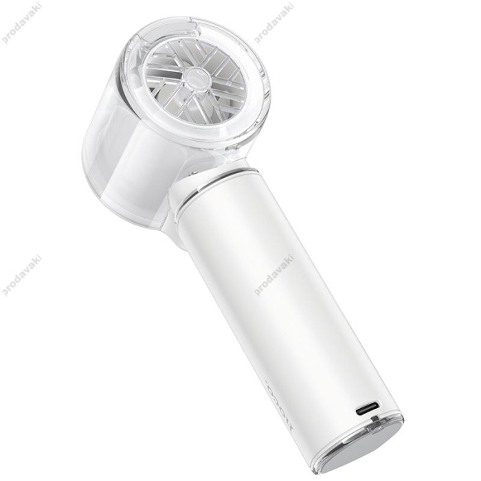 Портативний міні вентилятор Hoco HX613 handheld fan with spray 100 Levels White