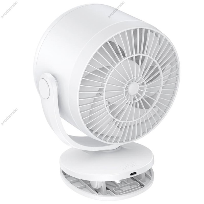 Портативний вентилятор HOCO HX608 clip mount fan 5 Levels White