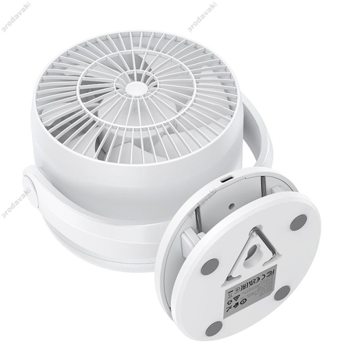 Портативний вентилятор HOCO HX608 clip mount fan 5 Levels White