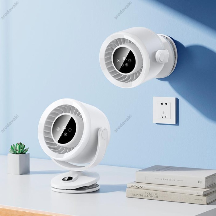 Портативний вентилятор HOCO HX608 clip mount fan 5 Levels White