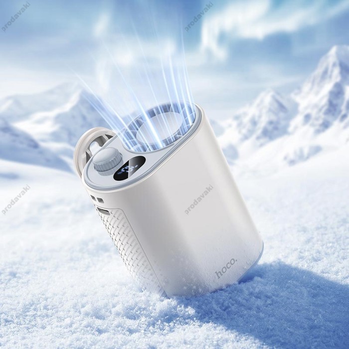 Портативний вентилятор HOCO HX609 portable fan 100 Levels White