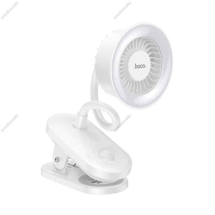 Портативний вентилятор HOCO HX610 clip mount fan 3 Levels White