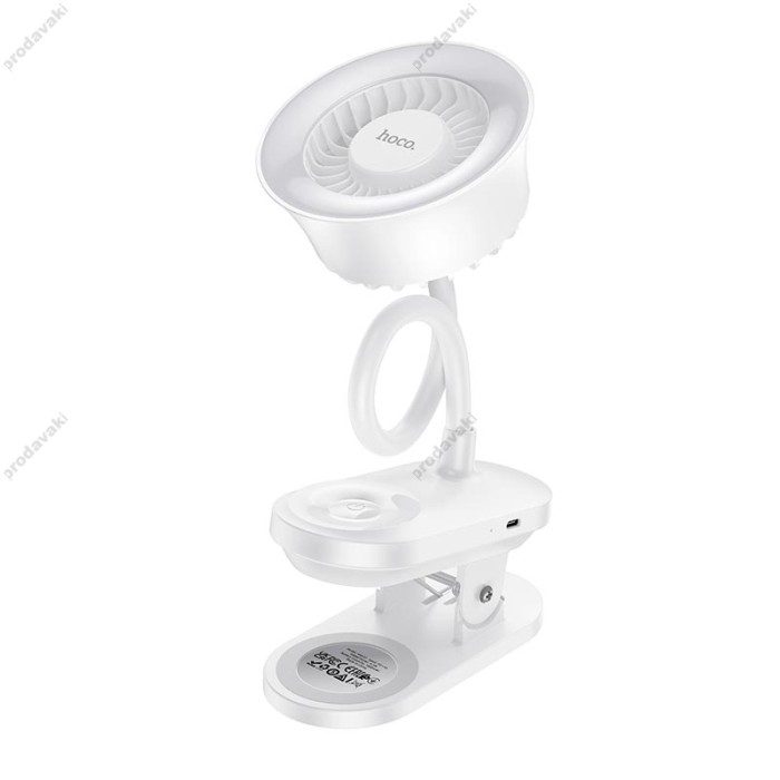 Портативний вентилятор HOCO HX610 clip mount fan 3 Levels White