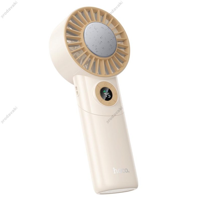 Портативний вентилятор HOCO HX605 Ice pack series lightweight portable fan 100 Levels Beige