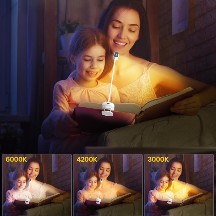 Настільна лампа Glocusent Mini clip-on Book light White