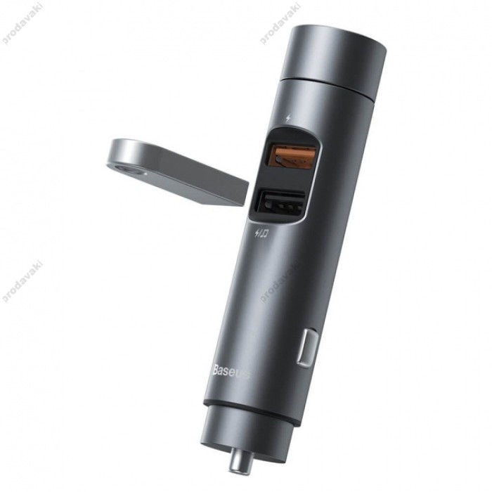 FM - трансмітер Baseus Energy Column Car Wireless MP3 Charger 18W (CCNLZ-C0G)