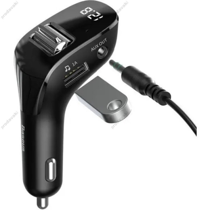FM - трансмітер Baseus F40 Streamer AUX Bluetooth 5.0 MP3 Dual-USB 3А (CCF40-01)