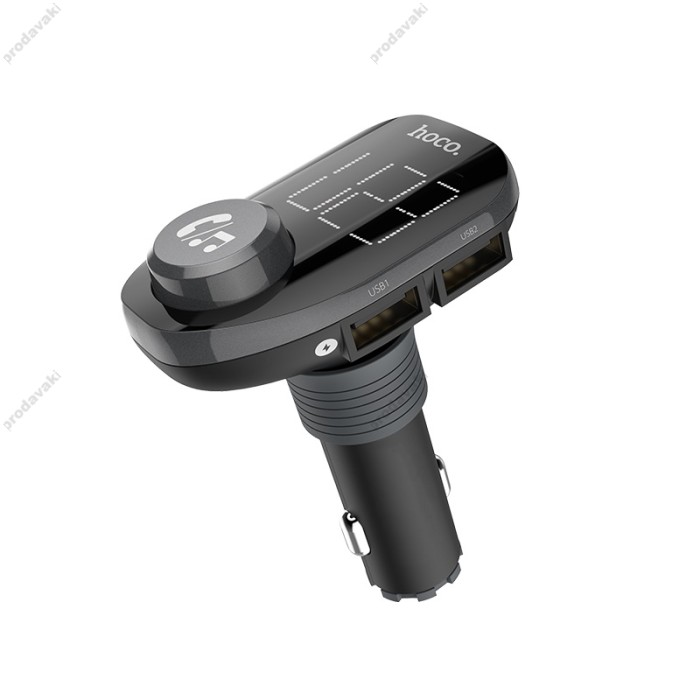 FM - трансмітер HOCO E45 Happy route Bluetooth Black