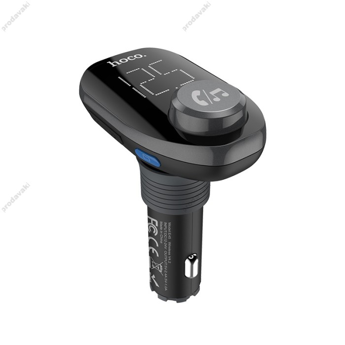 FM - трансмітер HOCO E45 Happy route Bluetooth Black