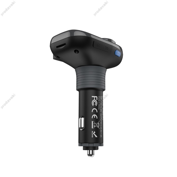 FM - трансмітер HOCO E45 Happy route Bluetooth Black