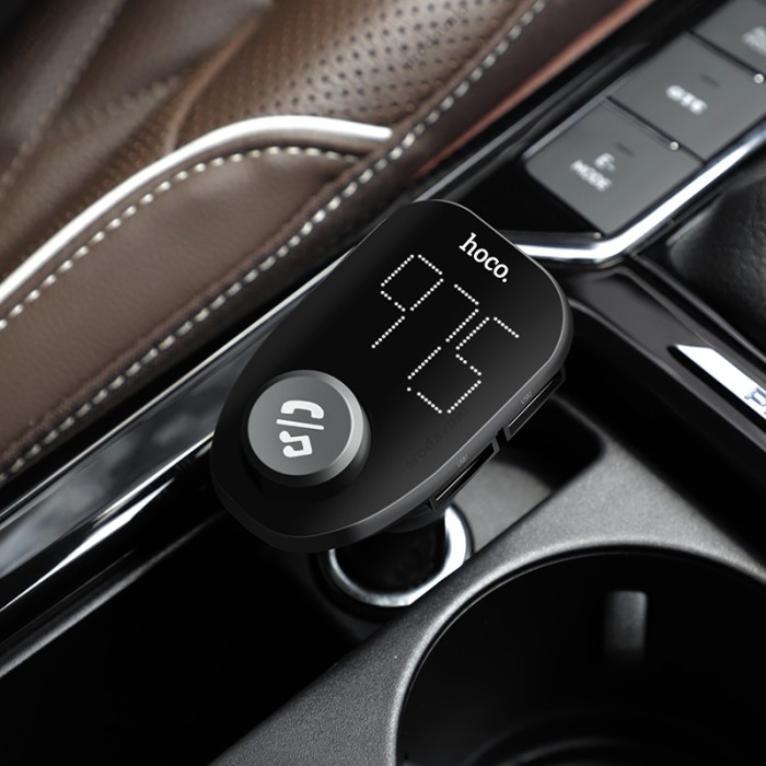 FM - трансмітер HOCO E45 Happy route Bluetooth Black