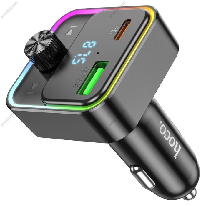 FM - трансмітер HOCO E81 Fantasy USB-Type-C PD30W+QC3.0 Black