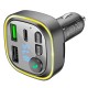 FM - трансмітер Borofone BC48 Broad car BT FM transmitter 18W Black