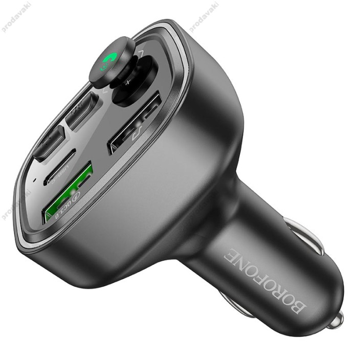 FM - трансмітер Borofone BC48 Broad car BT FM transmitter 18W Black