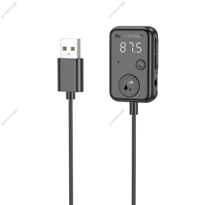 FM - трансмітер Borofone BC49 June car BT FM transmitter Black