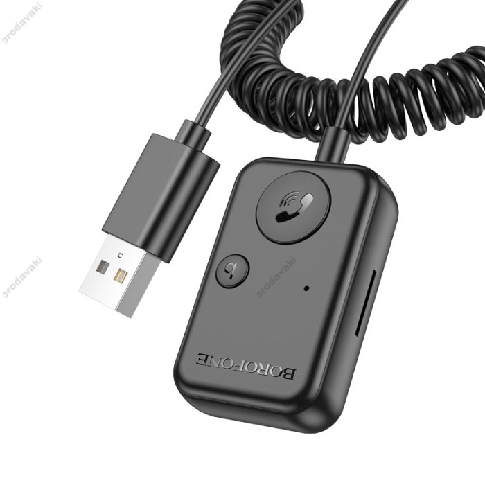 FM - трансмітер Borofone BC49 June car BT FM transmitter Black