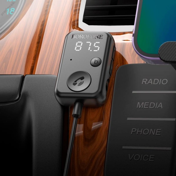 FM - трансмітер Borofone BC49 June car BT FM transmitter Black