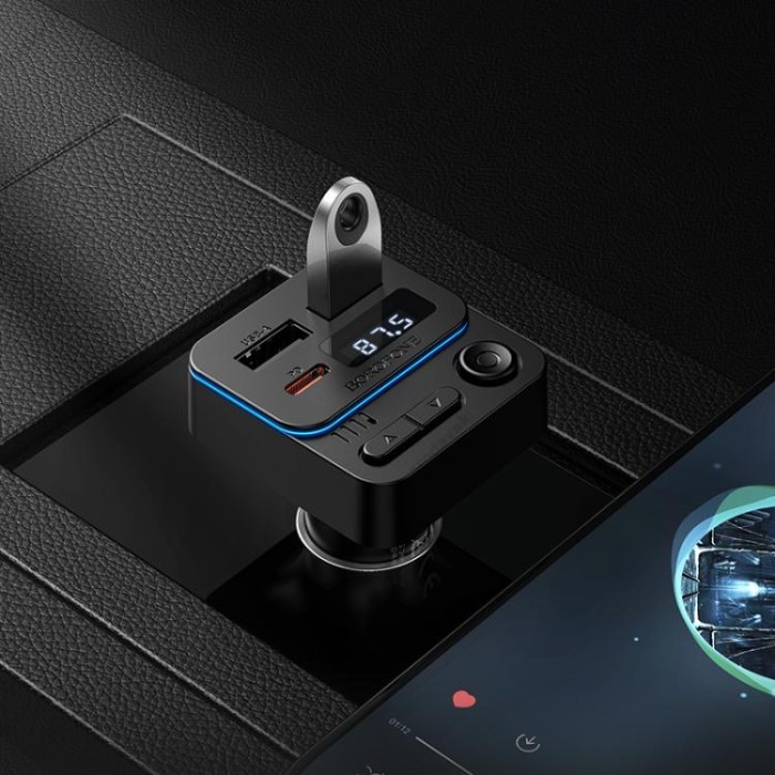 FM - трансмітер Borofone BC60 Hero car BT FM transmitter 35W Black