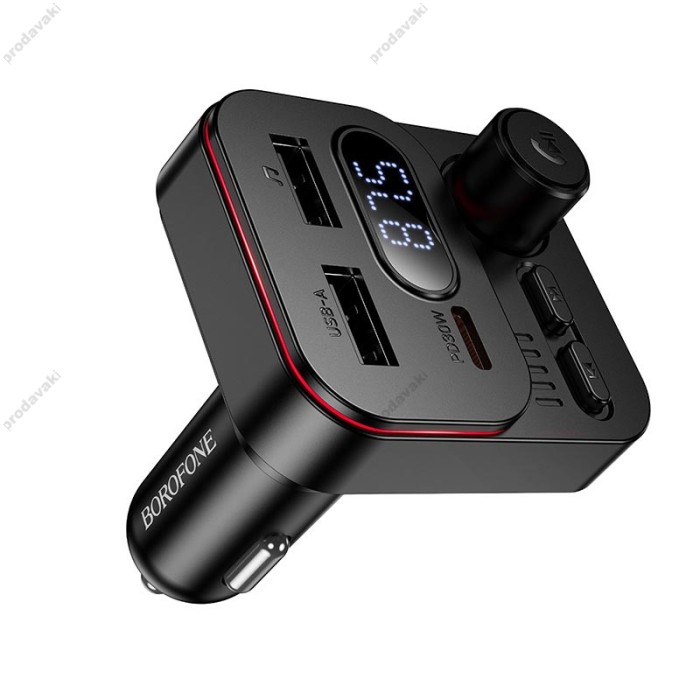 FM - трансмітер Borofone BC61 Ocean car BT FM transmitter 45W Black