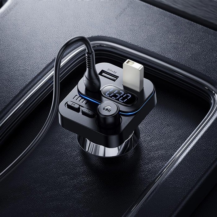 FM - трансмітер Borofone BC61 Ocean car BT FM transmitter 45W Black