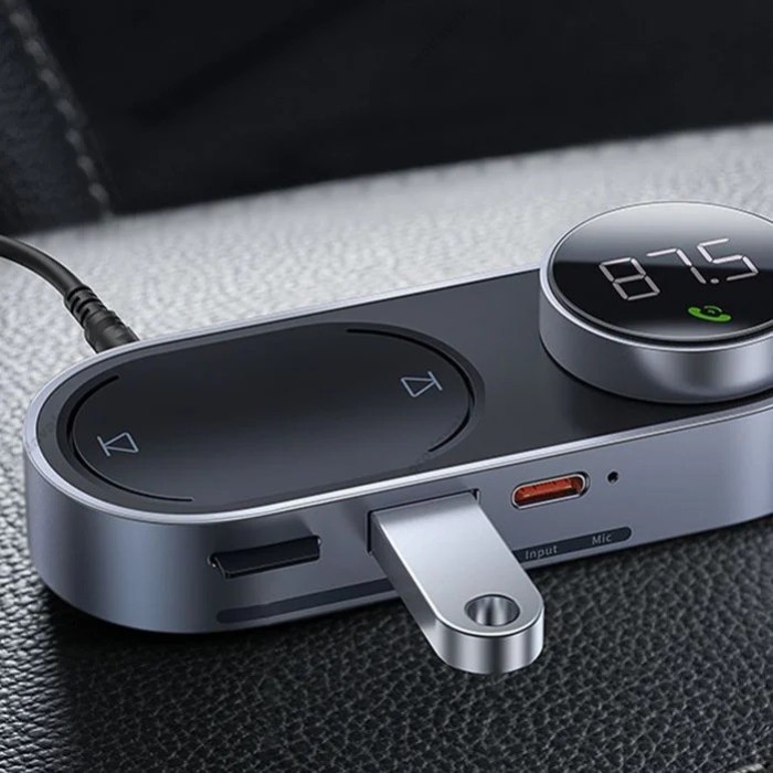 FM - трансмітер Baseus Solar Car Wireless MP3 Player Black (CDMP000001)