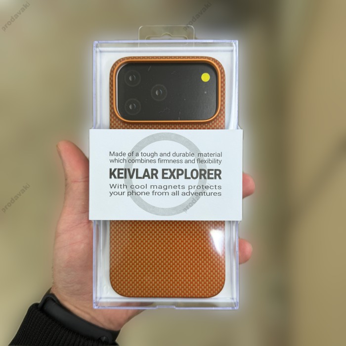 Чохол K-DOO Kevlar Explorer case with MagSafe для iPhone 18 Pro Golden orange