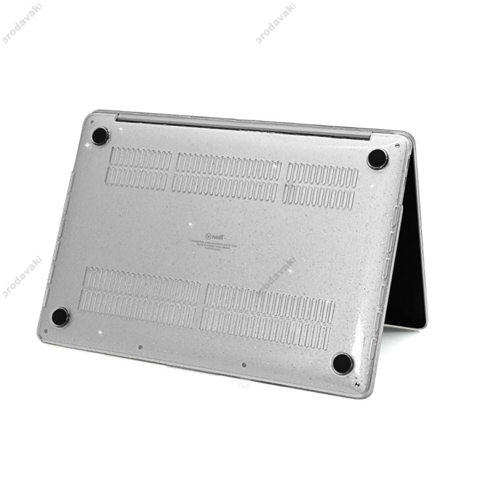 Чохол накладка HardShell Case для MacBook New Air 15.3 2023-2026 M2/M3/M4/M5 Глянцевий Glitter Clear