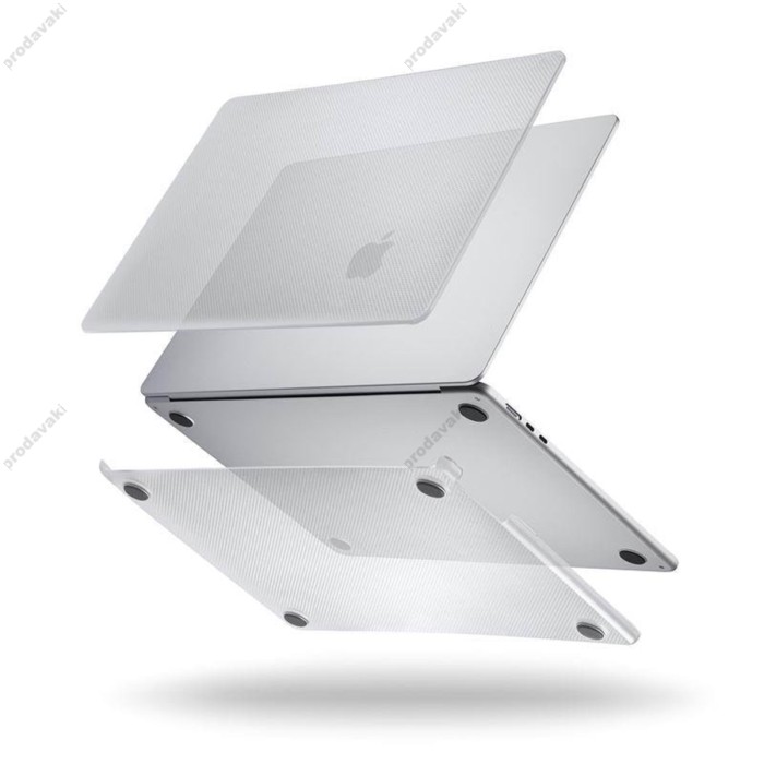 Чохол накладка HardShell Case для MacBook New Pro 13" 2016-2022 M1,M2 Матовий Dots White