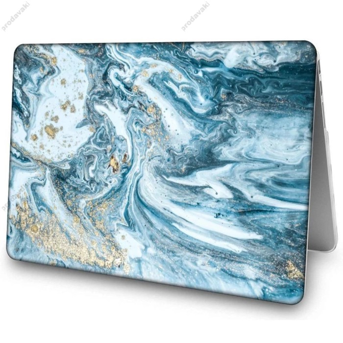 Чохол накладка HardShell Case для MacBook New Air 13.6 2022-2026 M2/M3/M4/M5 Print Матовий Blue-Yellow