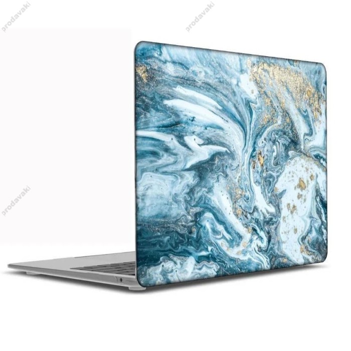Чохол накладка HardShell Case для MacBook New Air 13.6 2022-2026 M2/M3/M4/M5 Print Матовий Blue-Yellow