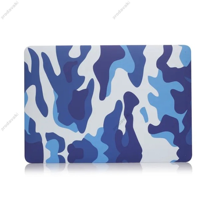 Чохол накладка HardShell Case для MacBook New Pro 13" 2016-2022 M1,M2 Print Матовий military blue