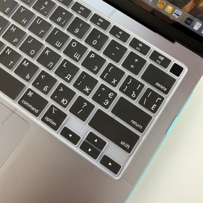 Силіконова накладка xVibe на клавіатуру MacBook NEO 13 2026 Українскі літери US Black